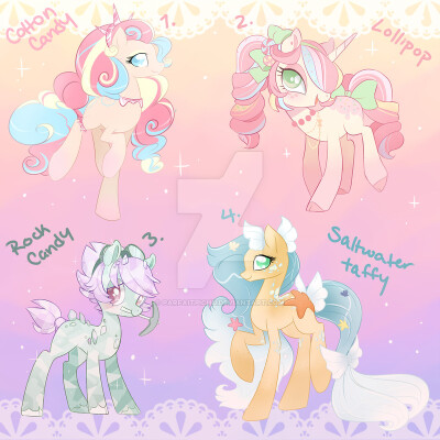 Candy Pony Collab Adopts Some lowered prices by Piichu-Pi