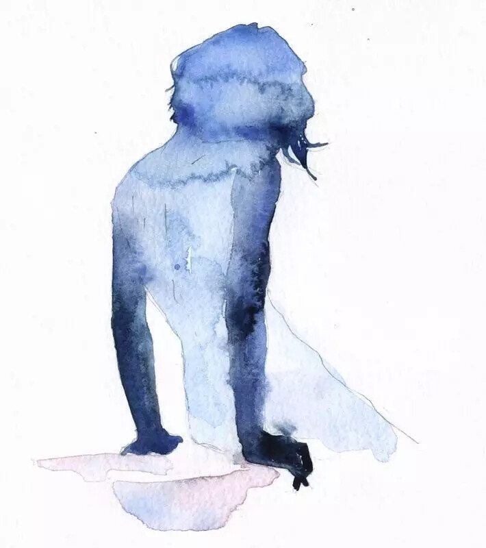 来自意大利90后女艺术家|Agnes Cecile的水彩人像