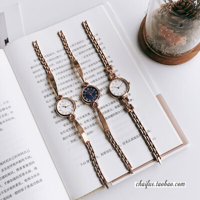 柴夫杂货A112《here we are》韩风链条百搭时尚优雅文艺名媛手表