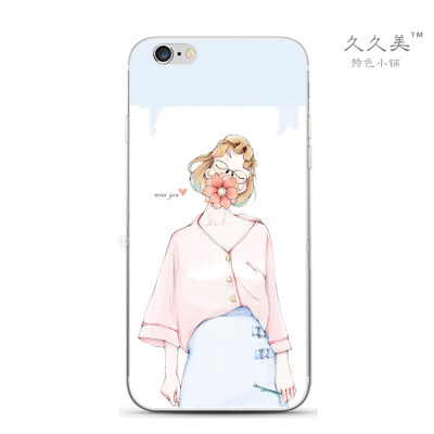 苹果8/8plus手机壳硅胶全包软浮雕iPhoneX保护套日韩时尚小清新女