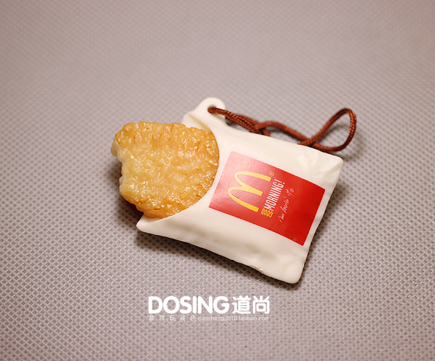 麦当劳McDonald's出品 仿真食品 食玩 汉堡 薯条 微缩模型挂件