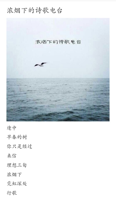 浓烟下的诗歌电台