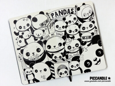 Pandas | Moleskine Doodle [Video] by PicCandle