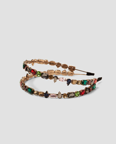 ZARA BEJEWELLED RIGID HAIRBAND