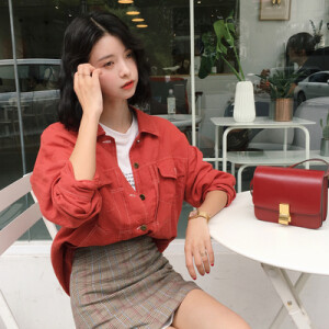 范智乔 春秋原宿外套女新2017薄款学生学院风棒球服小清新短外套