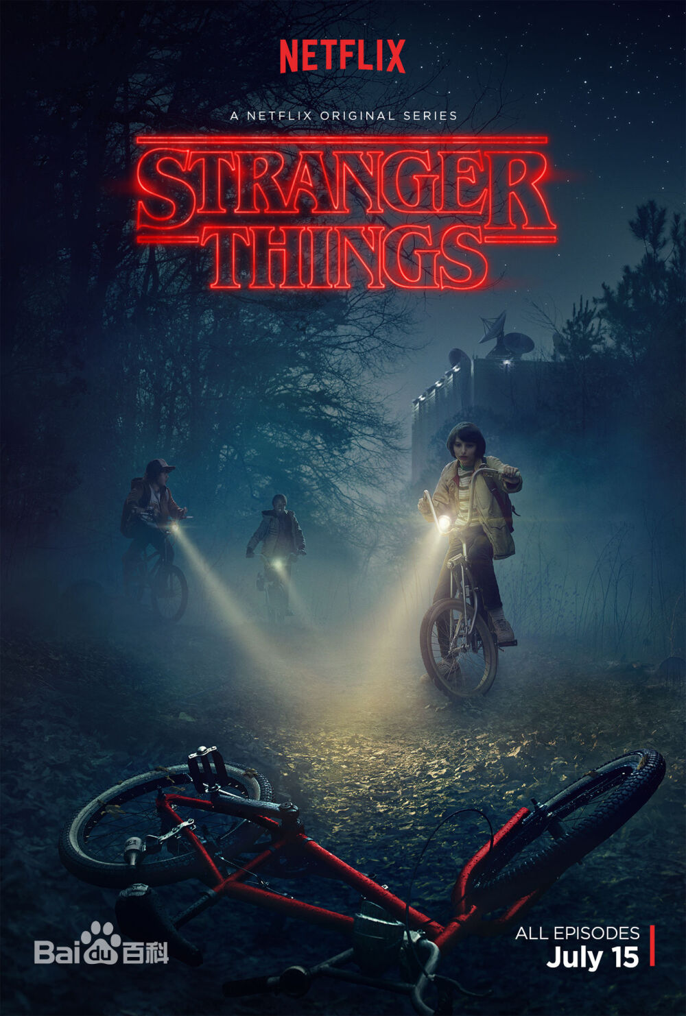 《怪奇物语》（Stranger Things），是美国NETFLIX公司制作一部的主打科幻惊悚的美剧。该剧由年轻的类型片电影制作人Matt Duffer和Russ Duffer编剧并执导，由Shawn Levy担任执行制作人， 薇诺娜·瑞德，大卫·哈伯，菲恩·伍法德 ，米莉·波比·布朗等人主演。
本剧故事设定在上世纪80年代，印第安纳州霍金斯小镇上的一个男孩神秘失踪，他的朋友、家人以及当地的警察开始寻找答案，随着拥有超能力的女孩Eleven的出现，一个关于秘密实验和超自然力量的神秘事件被逐渐揭开。2016年8月31日，Netflix正式续订第二季9集。