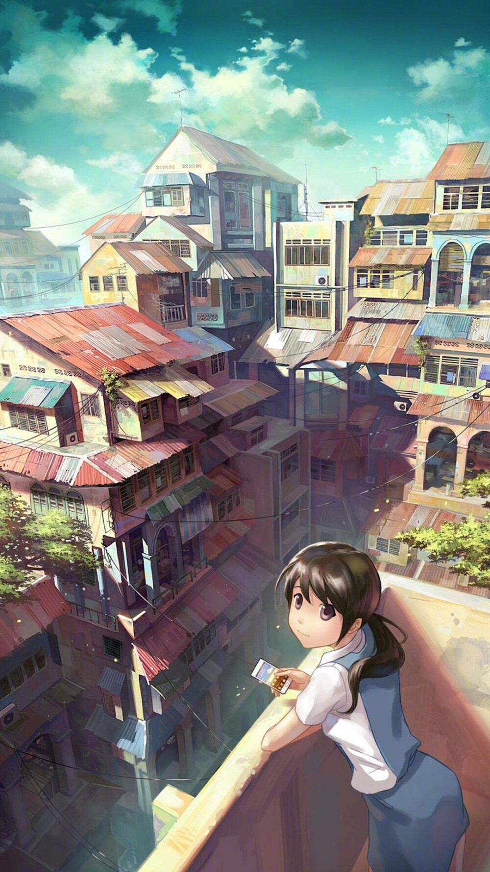 经典马来西亚街景动漫插画