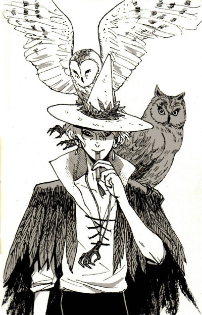 手绘 插画 壁纸 黑白 背景