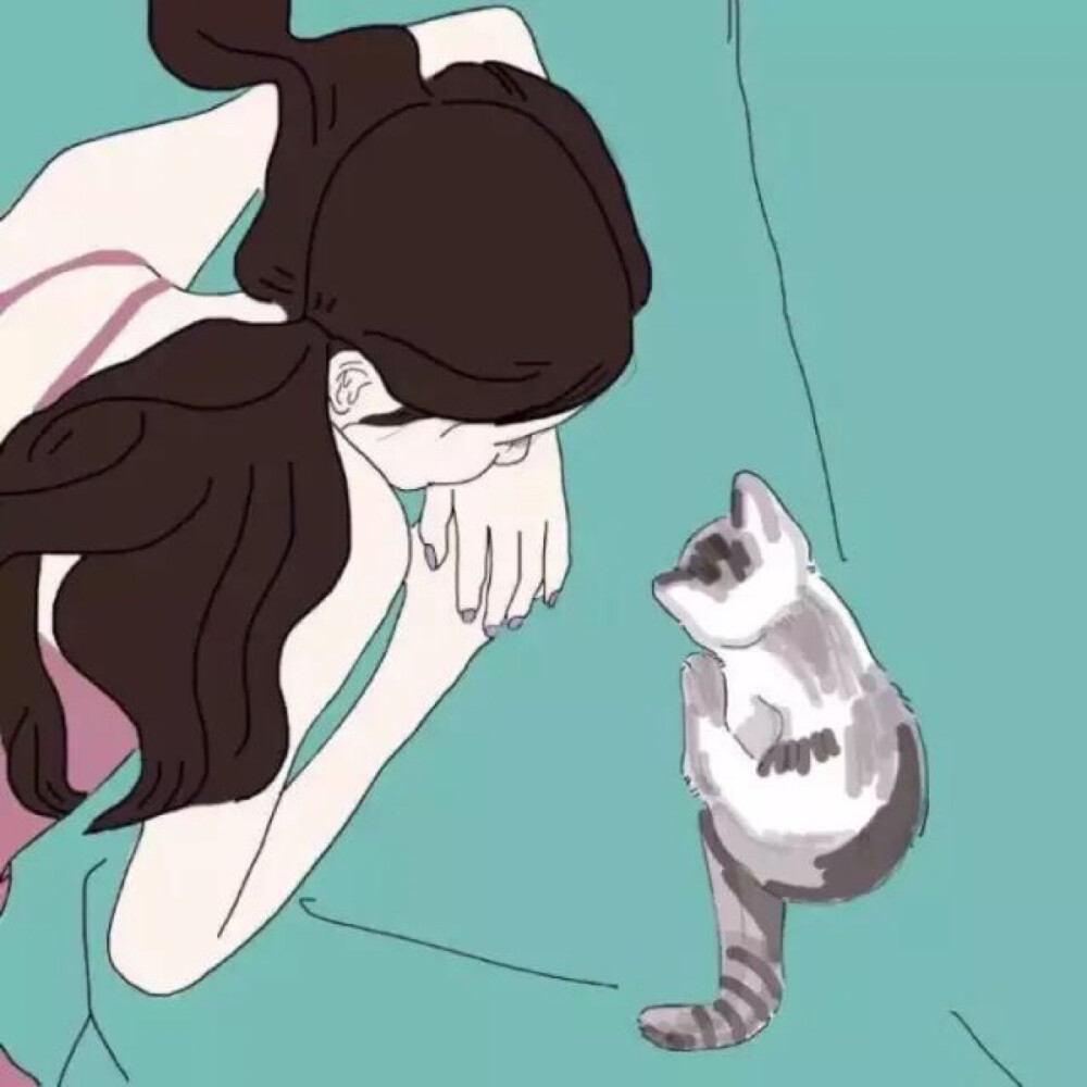 女孩和猫