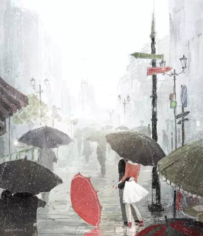 雨中