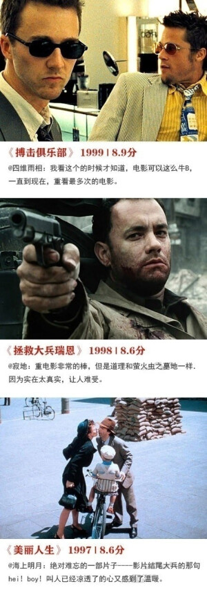 全球最大的电影网站IMDB站方公布25年来每年最受网友欢迎的电影，一共二十五部，百看不厌个个都炒鸡好看！ ​​​​