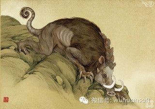  狸力（li li）柜山上的畏兽，样子像猪，四肢却长出了爪子，带有锯齿。见到它的地方，地面多起伏，所以猜测狸力善于挖土。 