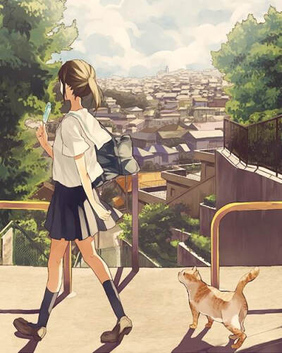 少女与猫 