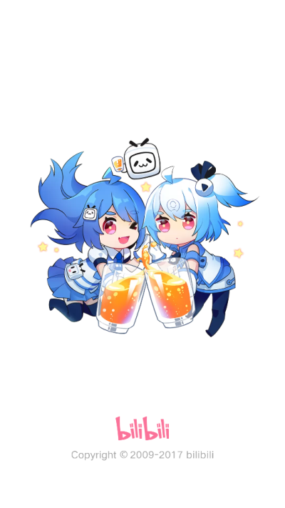 bilibili 哔哩哔哩 2233娘 哔哩哔哩-(゜-゜)つロ乾杯~