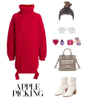 Balenciaga sweater、bag（mini all），Sandro boots，Linda Farrow sunglasses，Anabela Chan ring、stud earrings#911