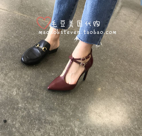 毛豆美国代购 Nine West/玖熙 TAZMINO光面拼漆皮高跟单鞋 拼邮（sadtango_ym）（378）