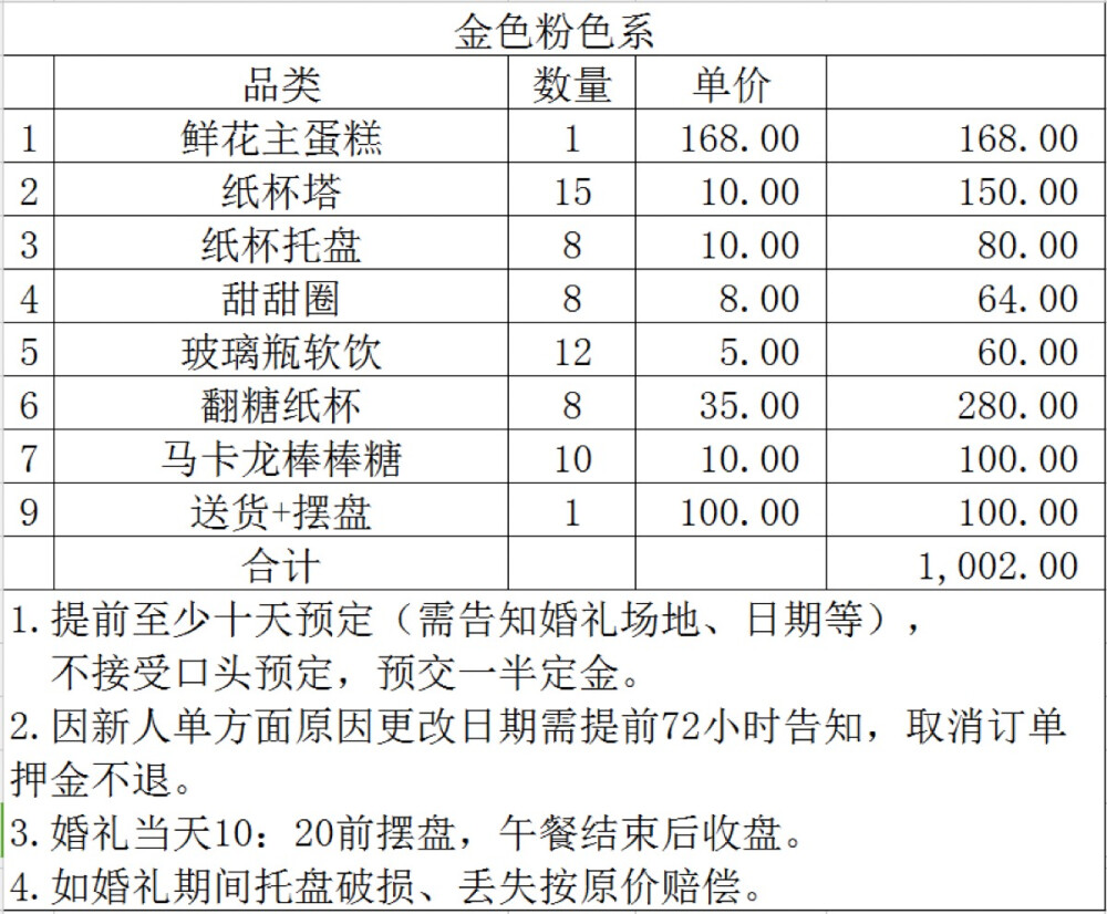 金粉色系——鲜花