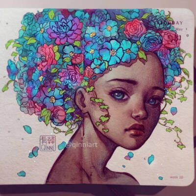 [cp]人物插画 | 插画师 Qing Han ​​​​ #插画狂想# ​[/cp]