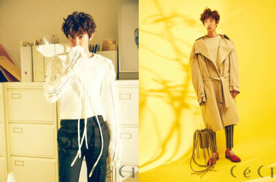 灿烈 EXO 朴灿烈 chanyeol 《Ceci》2月刊 可爱卷发 暖系萌男