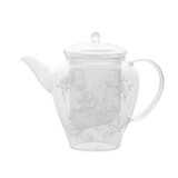 日本代购 AfternoonTea 耐热玻璃蕾丝花边系列透明茶壶500ml