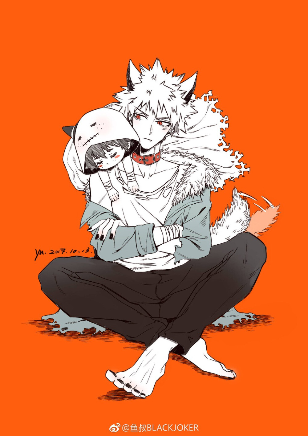 侵删我的英雄学院爆豪胜己咔酱绿谷出久胜出图源自微博水印