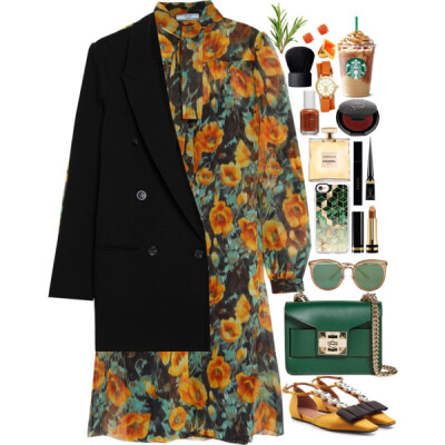 A fashion look from October 2017 featuring tie neck tie, blazer jacket and square toe shoes. Browse and shop related looks.