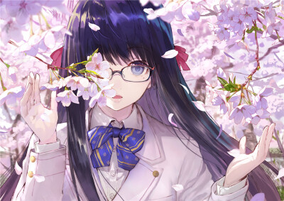 眼镜 樱花 