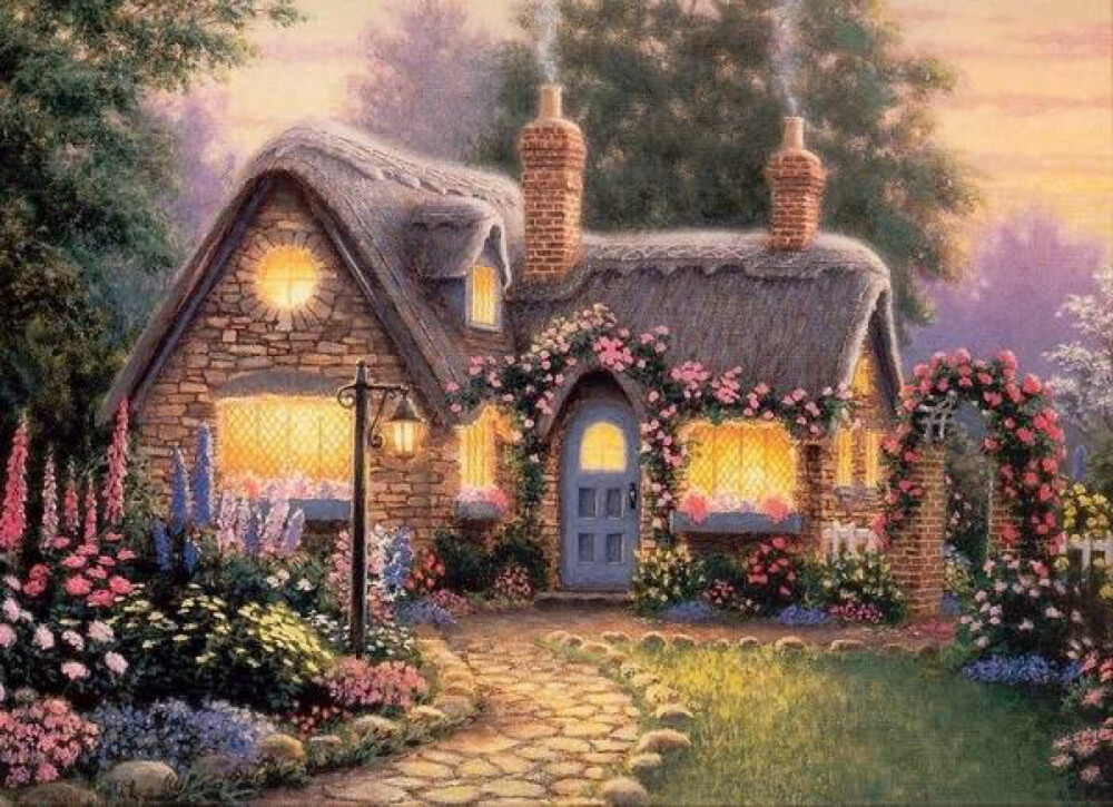 希望有一个干净的小屋，木制的小围栏，推开窗，就能闻到风中树叶和蔷薇的清香。By'Richard Burns ​