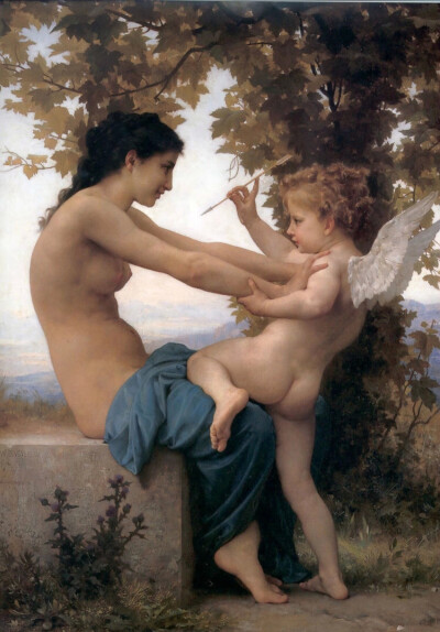 【威廉·阿道夫·布格罗】（William-Adolphe Bouguereau，1825-1905年），法国画家。文艺复兴“三杰”达芬奇，米开朗基罗，拉裴尔，人所共知。后世评论说：“继承和发扬拉裴尔的绘画最好的画家之一就是布格罗”... ​…