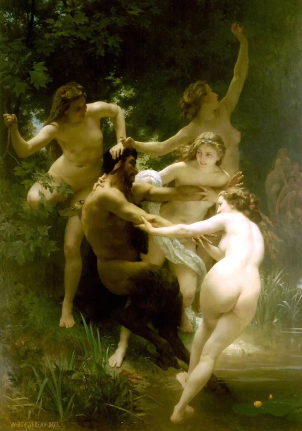 【威廉·阿道夫·布格罗】（William-Adolphe Bouguereau，1825-1905年），法国画家。文艺复兴“三杰”达芬奇，米开朗基罗，拉裴尔，人所共知。后世评论说：“继承和发扬拉裴尔的绘画最好的画家之一就是布格罗”... ​​​