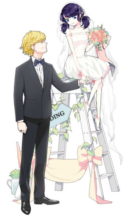 瓢虫雷迪和黑猫诺儿 愛情,漫畫,蒙面,四格,真面目,魔法 結婚