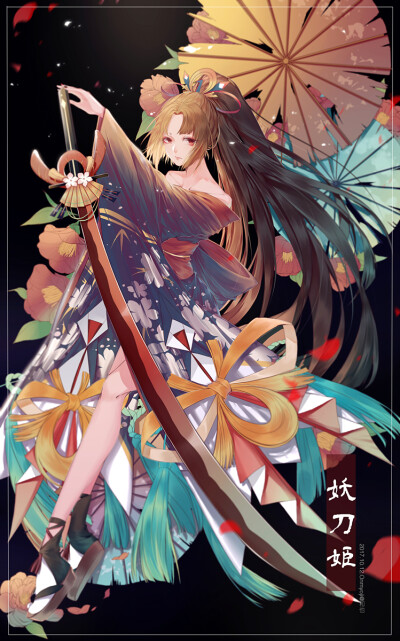 阴阳师 妖刀姬 绘师：Nodoka 本作品pixiv id=65574881