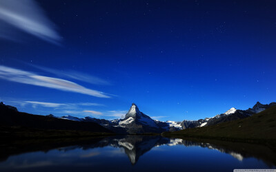 General 2560x1600 Matterhorn mountains snow clouds night