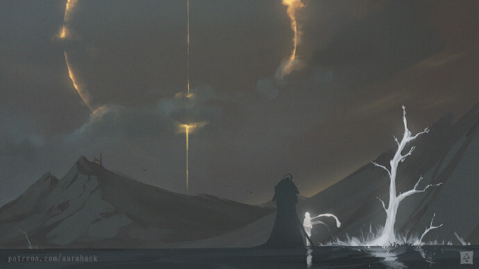 加拿大插画师Erica June Lahaie带来的一组概念插画作品，画面专注于对于光线的描绘，似乎在光线的末尾，你可以听到一些琐碎的声音。 ​​​​