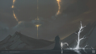 加拿大插画师Erica June Lahaie带来的一组概念插画作品，画面专注于对于光线的描绘，似乎在光线的末尾，你可以听到一些琐碎的声音。 ​​​​