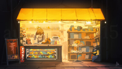 加拿大插画师Erica June Lahaie带来的一组概念插画作品，画面专注于对于光线的描绘，似乎在光线的末尾，你可以听到一些琐碎的声音。 ​​​​