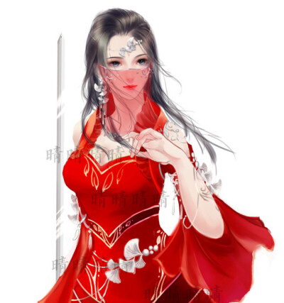 红衣--女子