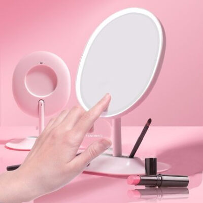 斐色耐轻智能1:1脸型镜 LED台面化妆镜子带可调灯光充电美妆礼品