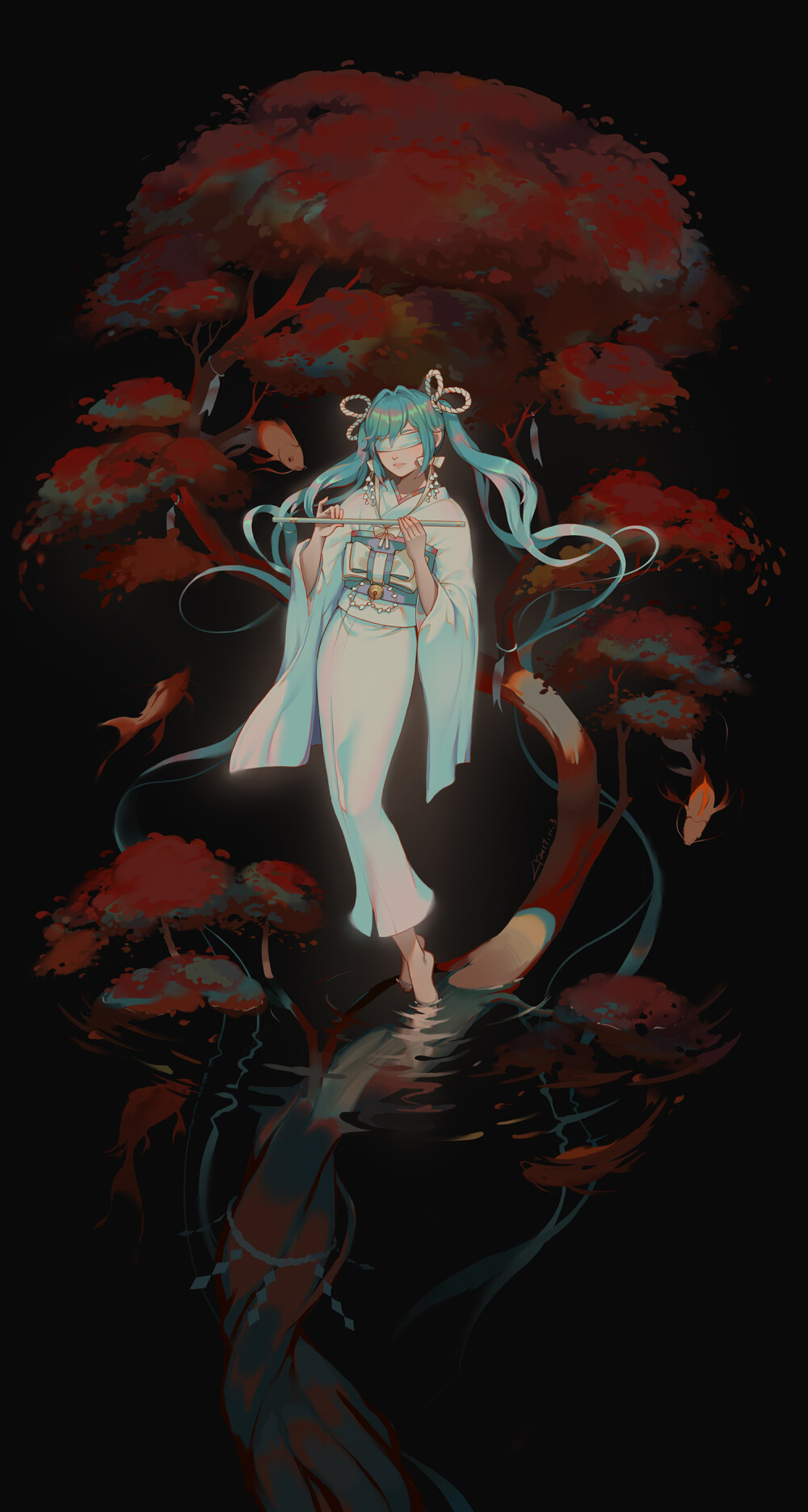 初音未来 绘师：炼妖LY（pixiv id=7457536） 本作品pixiv id=65724806