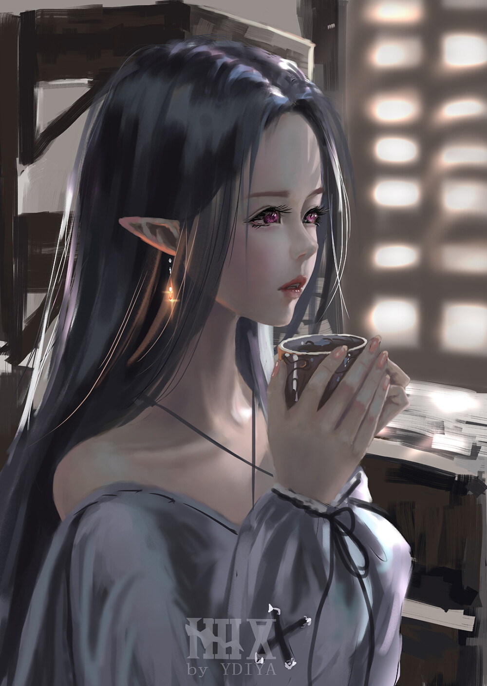 动漫插画图源b站作者狸娜love