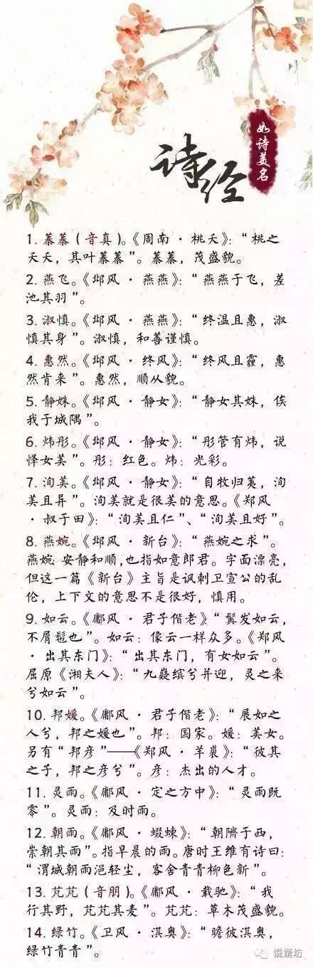诗经美名