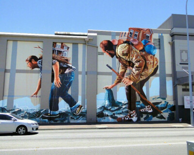 澳大利亚艺术家 Fintan Magee 户外涂鸦作品 | www.fintanmagee.com ​​​