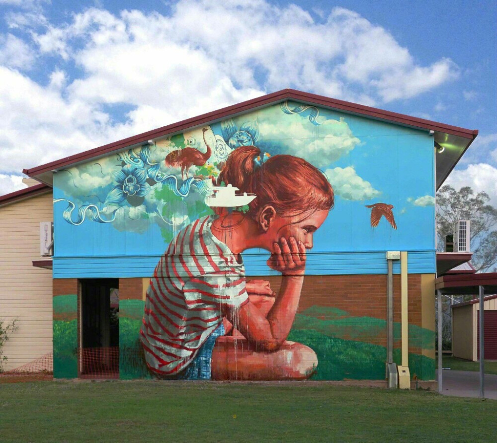 澳大利亚艺术家 Fintan Magee 户外涂鸦作品 | www.fintanmagee.com ​​​