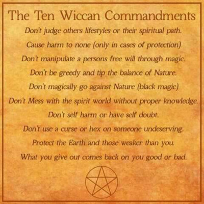 The ten Wicca commandment