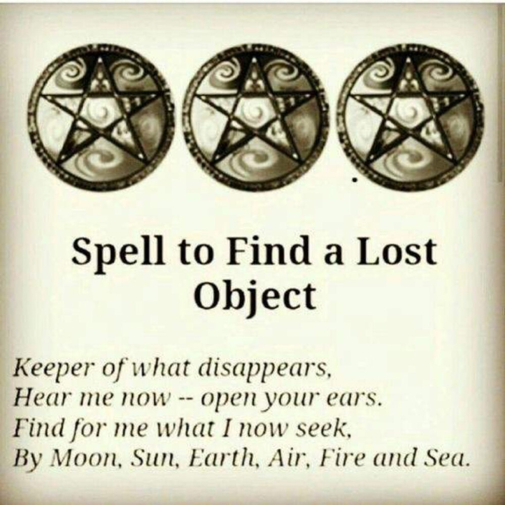 Spell to find a lost object