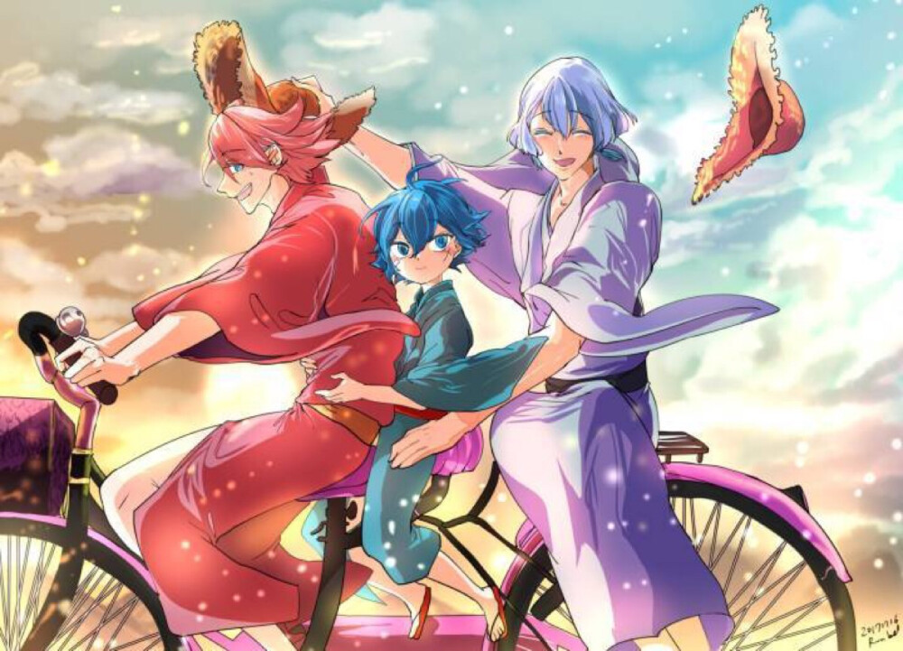 短发设定高兴的左文字一家超可爱图源微博侵删