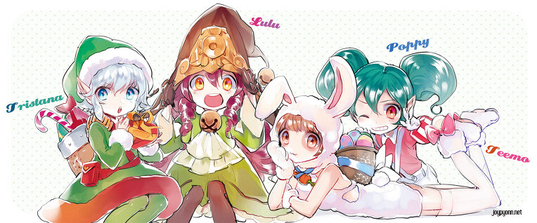 Tristana Lulu Poppy Teemo
by：JoyPyonn