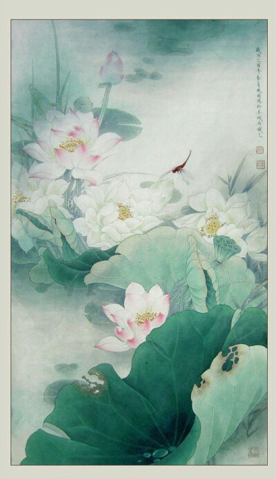 工笔画
荷花蜻蜓