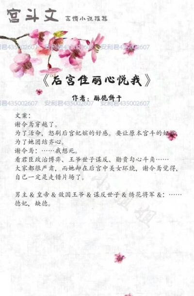 宫斗文言情小说