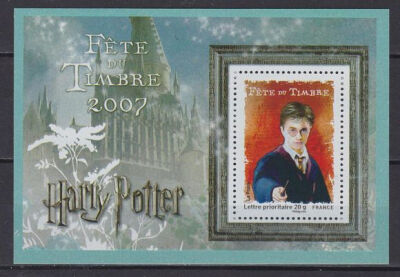 法国 邮票 2007年 电影 魔法 哈利波特 城堡建筑 小型张 1全 全品 10元